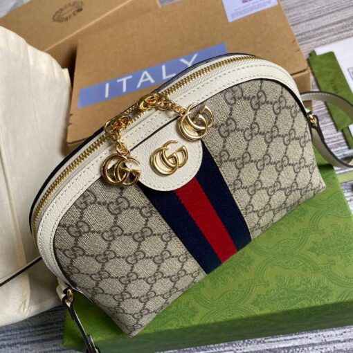 Replica Gucci 499621 Ophidia Small GG Shoulder Bag Beige White 6