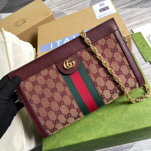 Replica Gucci 503877 Ophidia GG Small Shoulder Bag Wine Red 4