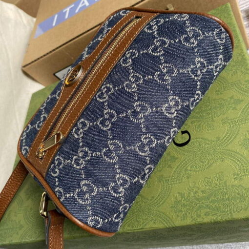 Replica Gucci 517350 Ophidia GG Mini Bag Navy blue 4