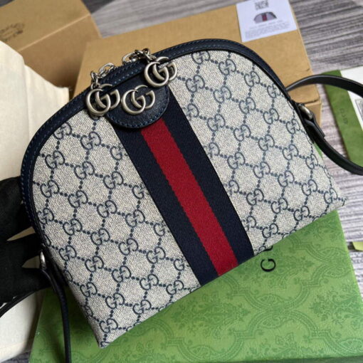 Replica Gucci 499621 Ophidia Small GG Shoulder Bag Beige Blue 3