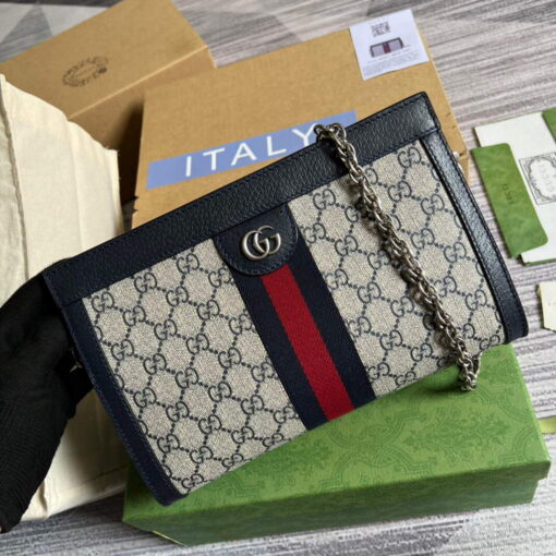 Replica Gucci 503877 Ophidia GG Small Shoulder Bag Beige Blue 3