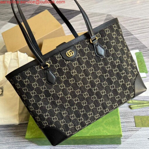 Replica Gucci 631685 Ophidia Medium Tote With Web Black 3