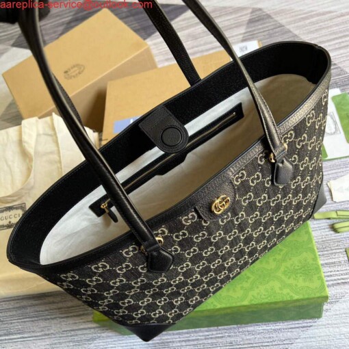 Replica Gucci 631685 Ophidia Medium Tote With Web Black 5