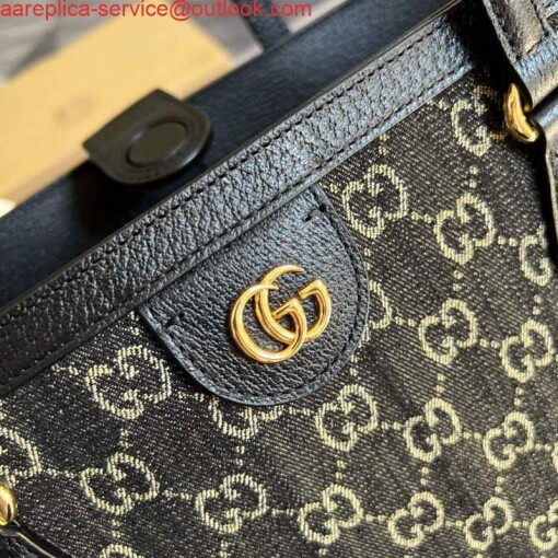 Replica Gucci 631685 Ophidia Medium Tote With Web Black 6