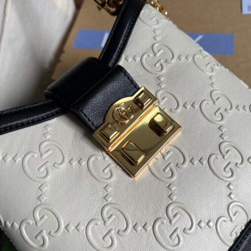 Replica Gucci 675788 Small GG Shoulder Bag White 4