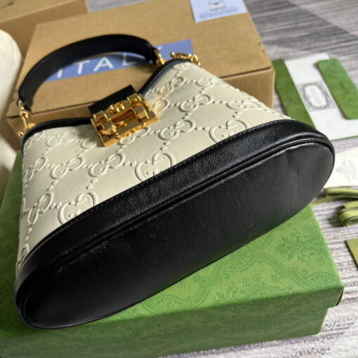 Replica Gucci 675788 Small GG Shoulder Bag White 5