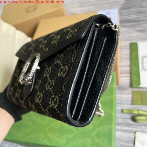 Replica Gucci 401231 Dionysus GG Mini Chain Bag Black 5