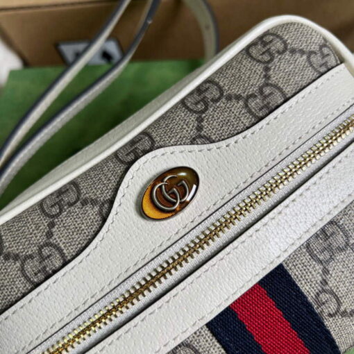 Replica Gucci 517350 Ophidia GG Mini Bag With Web White 4