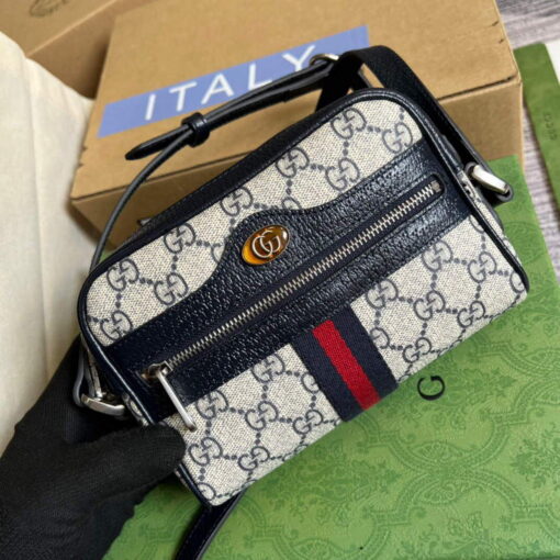 Replica Gucci 517350 Ophidia GG Mini Bag Beige Blue 4