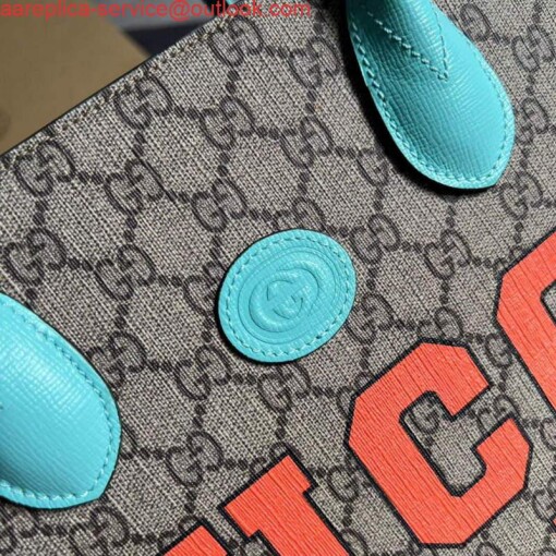 Replica Gucci 659983 GG Small Tote Bag Blue Orange 4