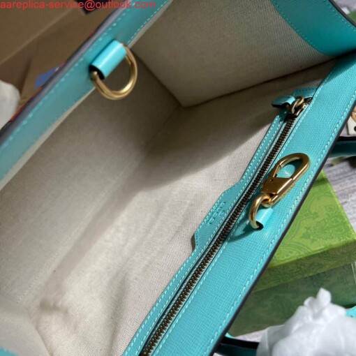 Replica Gucci 659983 GG Small Tote Bag Blue Orange 7