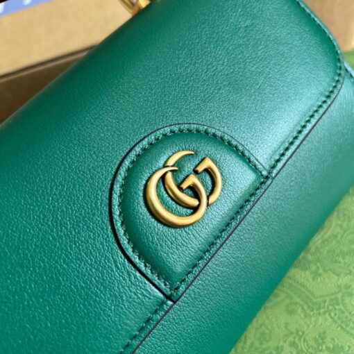 Replica Gucci 675794 GG Small Top Handle Bag With Bamboo Green 5