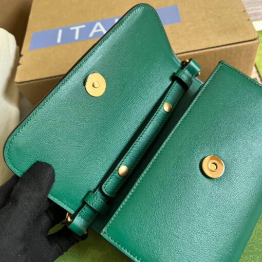 Replica Gucci 675794 GG Small Top Handle Bag With Bamboo Green 7