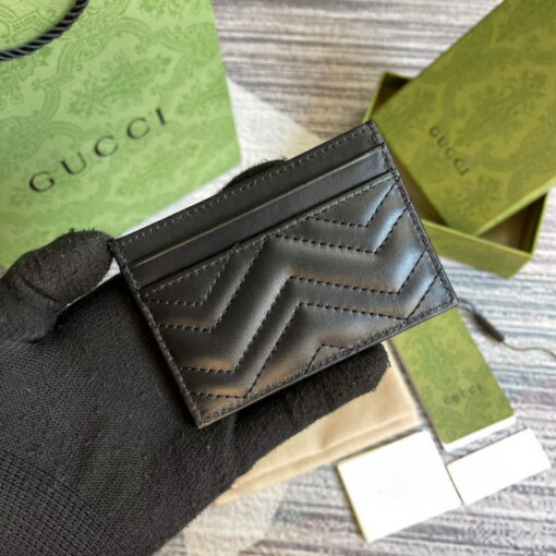 Replica Gucci 443127 GG Marmont Card Case Black