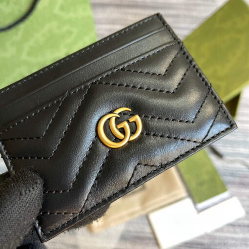 Replica Gucci 443127 GG Marmont Card Case Black 4