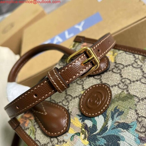 Replica Gucci 671623 Mini Tote Bag With Lnterlocking G Brown 7