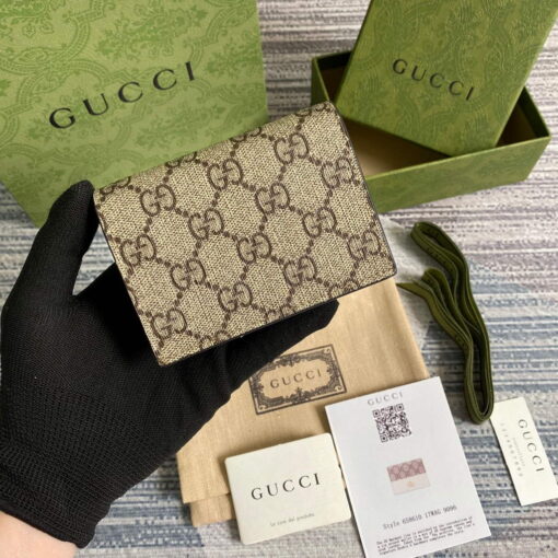 Replica Gucci 658610 GG Marmont Card Case Wallet White