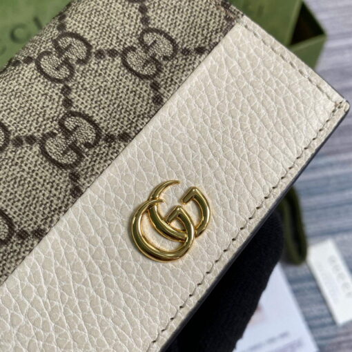 Replica Gucci 658610 GG Marmont Card Case Wallet White 4