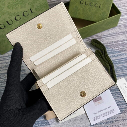 Replica Gucci 658610 GG Marmont Card Case Wallet White 5