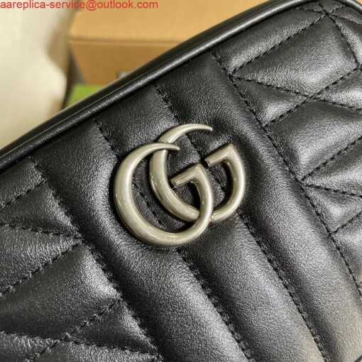 Replica Gucci 634936 GG Marmont Mini Shoulder Bag Black 3