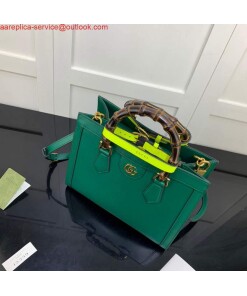 Replica Gucci Diana small tote bag top handle bag 660195 Green 2