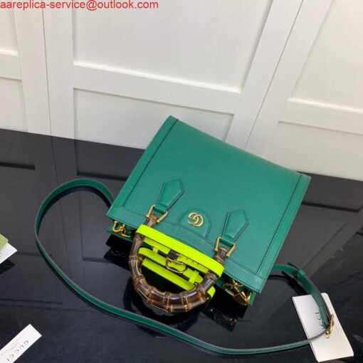 Replica Gucci Diana small tote bag top handle bag 660195 Green 4