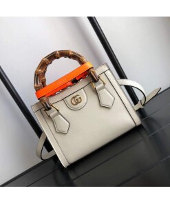 Replica Gucci Diana Mini tote bag top handle bag Gucci ‎655661 White