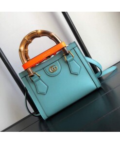 Replica Gucci Diana Mini tote bag top handle bag Gucci 655661 Lake Blue