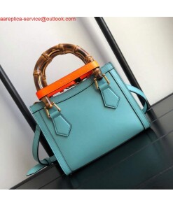 Replica Gucci Diana Mini tote bag top handle bag Gucci 655661 Lake Blue 2