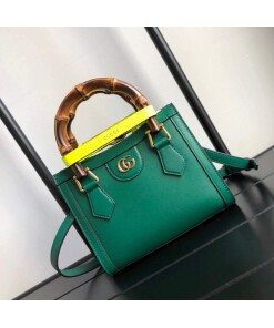 Replica Gucci Diana Mini tote bag top handle bag Gucci 655661 Green