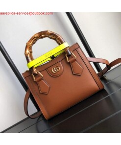 Replica Gucci Diana Mini tote bag top handle bag Gucci 655661 Brown