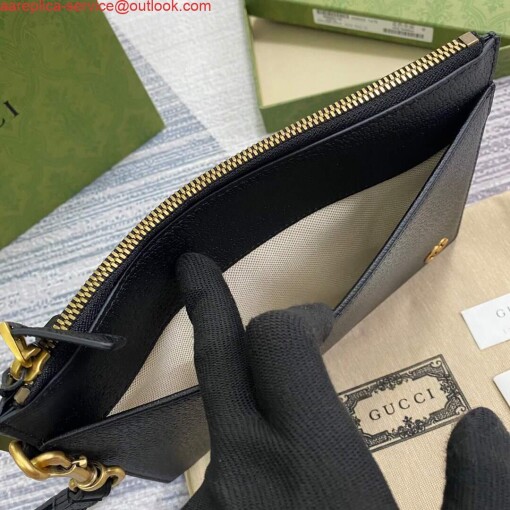 Replica Gucci 658562 GG Marmont pouch Black 6