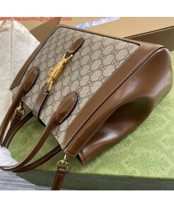 Replica Gucci 649016 Gucci Jackie 1961 Medium Tote Bag Brown 2