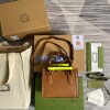 Replica Gucci Diana Mini Tote Bag Ostrich LeatherTop Handle Bag Gucci ‎655661 Green 10