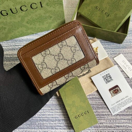 Replica Gucci ‎‎658549 Gucci Horsebit 1955 Card Case Brown