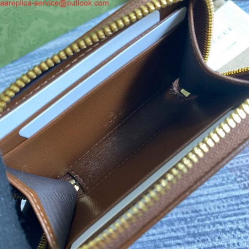 Replica Gucci ‎‎658549 Gucci Horsebit 1955 Card Case Brown 7