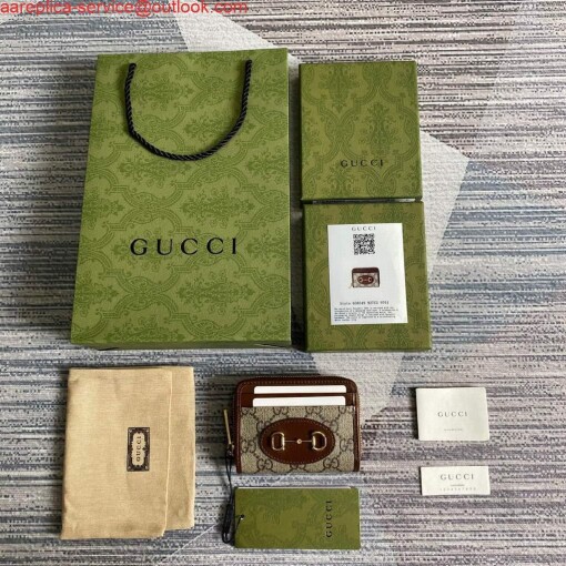 Replica Gucci ‎‎658549 Gucci Horsebit 1955 Card Case Brown 8