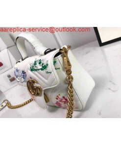 Replica Gucci ‎547260 GG Marmont Mini Top Handle Bag White and printer 2