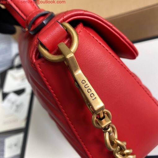 Replica Gucci ‎547260 GG Marmont Mini Top Handle Bag Red 2