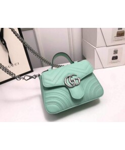 Replica Gucci ‎547260 GG Marmont Mini Top Handle Bag Green