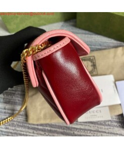 Replica Gucci GG Marmont super mini bag 574969 Wine Red 2