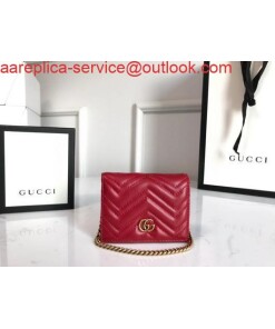 Replica Gucci 625693 GG Marmont Card Case Wallet Red