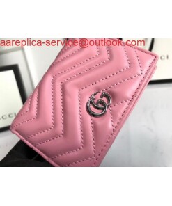 Replica Gucci 625693 GG Marmont Card Case Wallet Pink 2