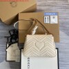 Replica Gucci 498110 GG Marmont Small Top Handle Bag White and Navy Blue 9