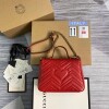 Replica Gucci 498110 GG Marmont Small Top Handle Bag White 9