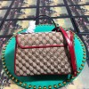 Replica Gucci 498110 GG Marmont Small Top Handle Bag Black and Yellow 10