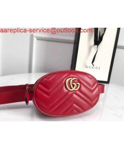 Replica Gucci 476434 GG Marmont Matelassé Leather Belt Bag Red