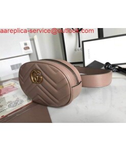 Replica Gucci 476434 GG Marmont Matelassé Leather Belt Bag Light Pink 2