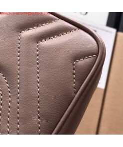 Replica Gucci 476433 GG Marmont Matelassé Leather Super Mini Bag Light Pink 2