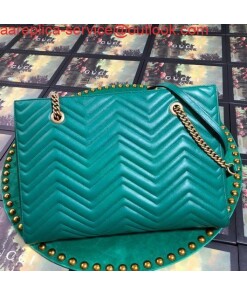 Replica Gucci 524578 GG Marmont Matelassé Shoulder Bag Green